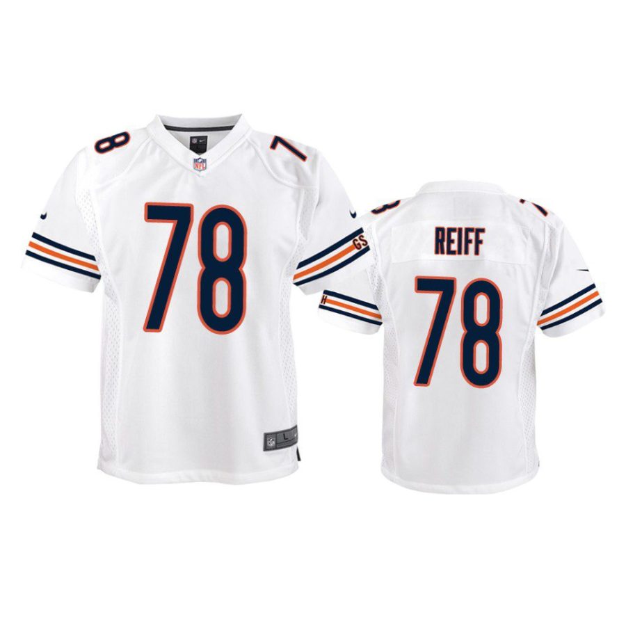 youth bears riley reiff game white jersey