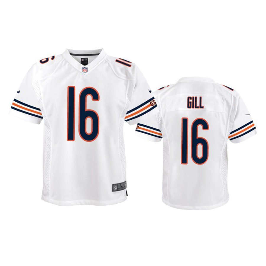 youth bears trenton gill game white jersey