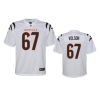 youth bengals cordell volson game white jersey