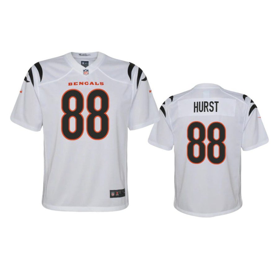 youth bengals hayden hurst game white jersey