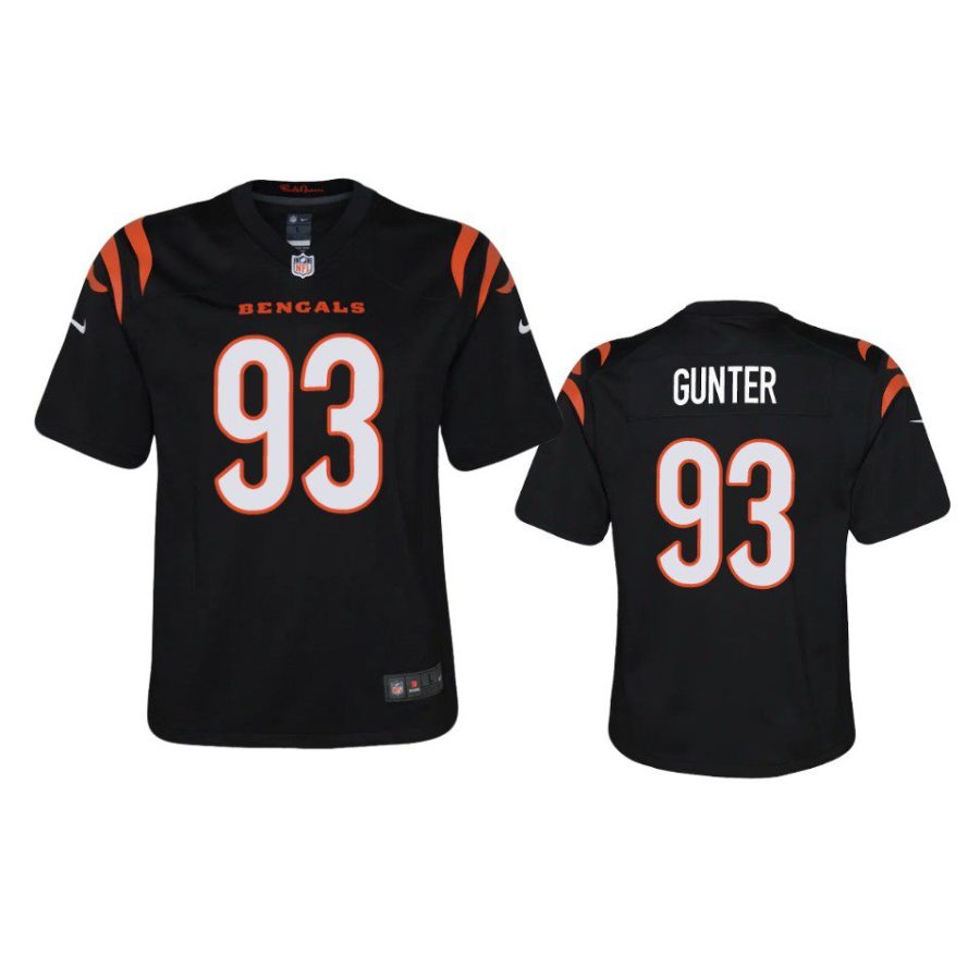 youth bengals jeffrey gunter game black jersey