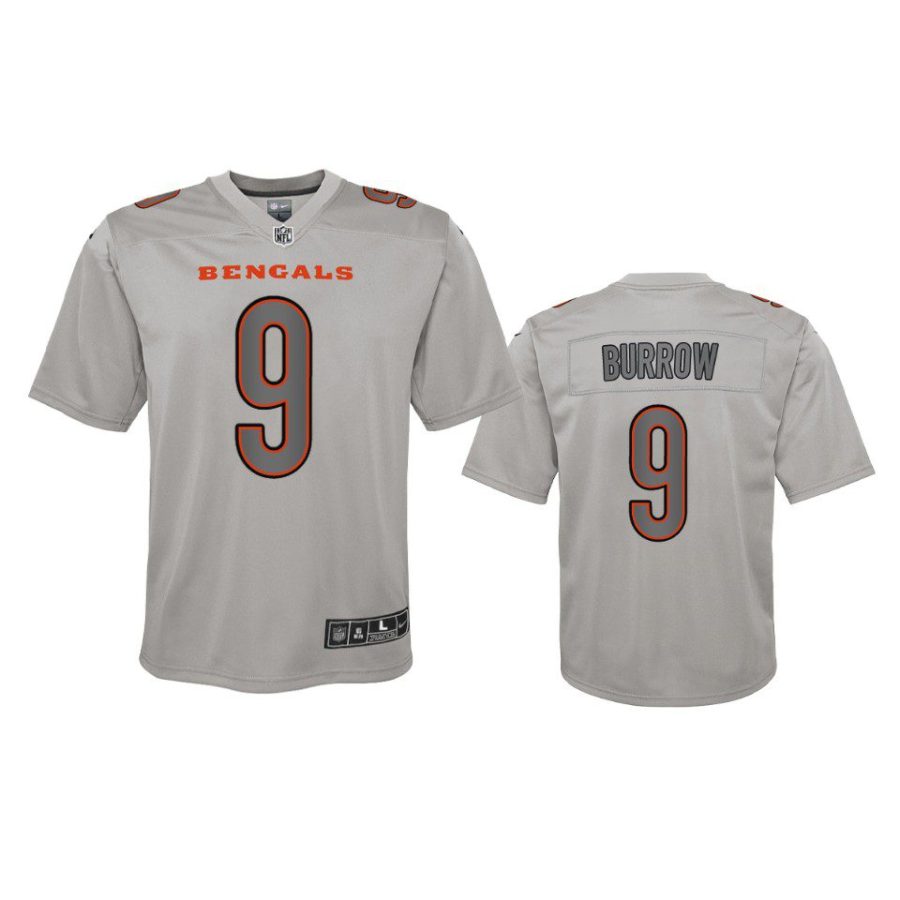 youth bengals joe burrow atmosphere fashion game gray jersey