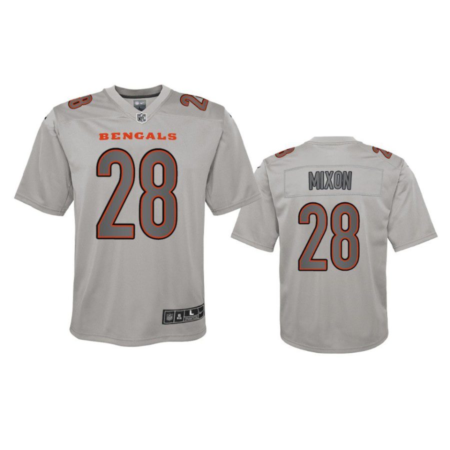 youth bengals joe mixon atmosphere fashion game gray jersey