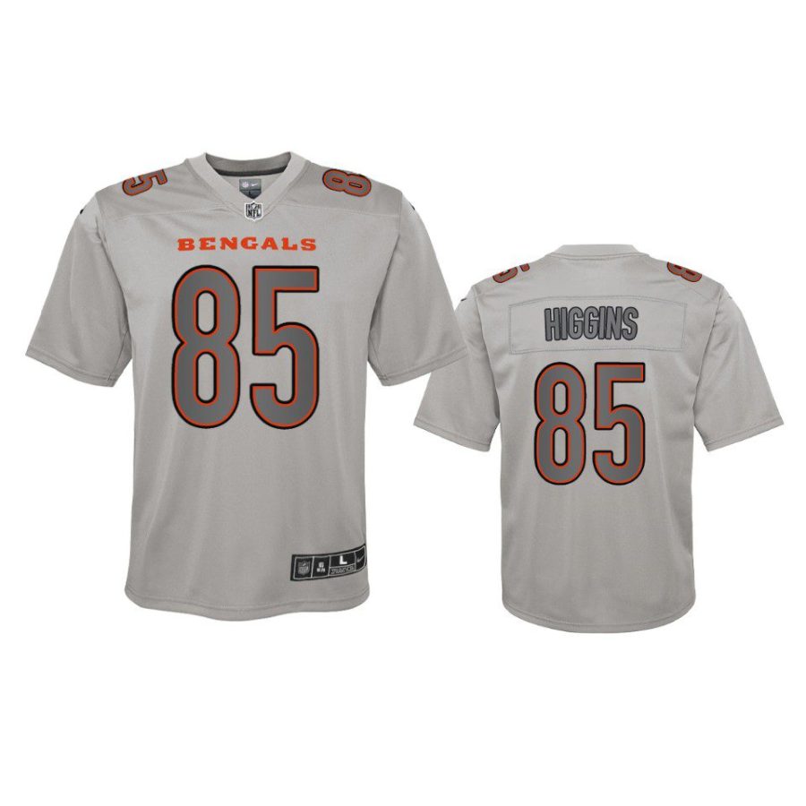 youth bengals tee higgins atmosphere fashion game gray jersey