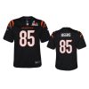 youth bengals tee higgins black game super bowl lvi jersey