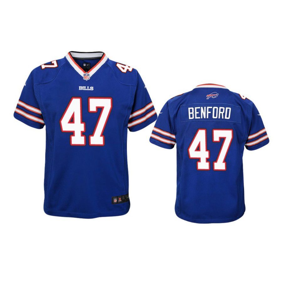 youth bills christian benford game royal jersey