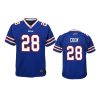 youth bills james cook game royal jersey
