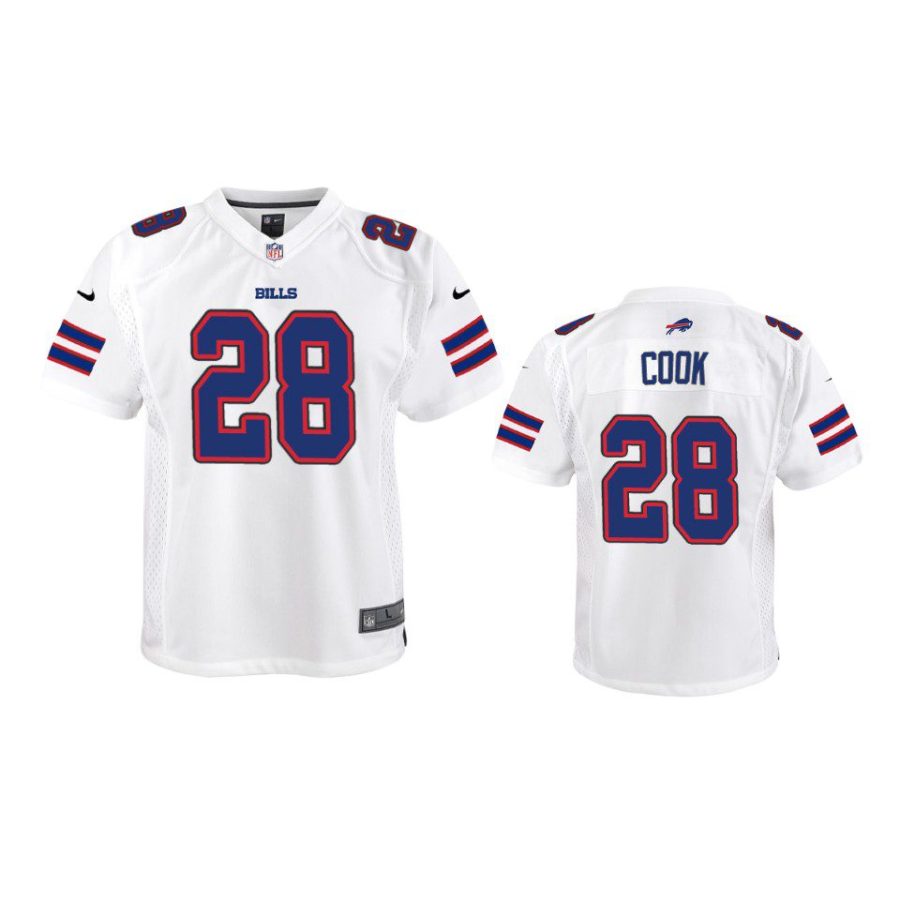 youth bills james cook game white jersey