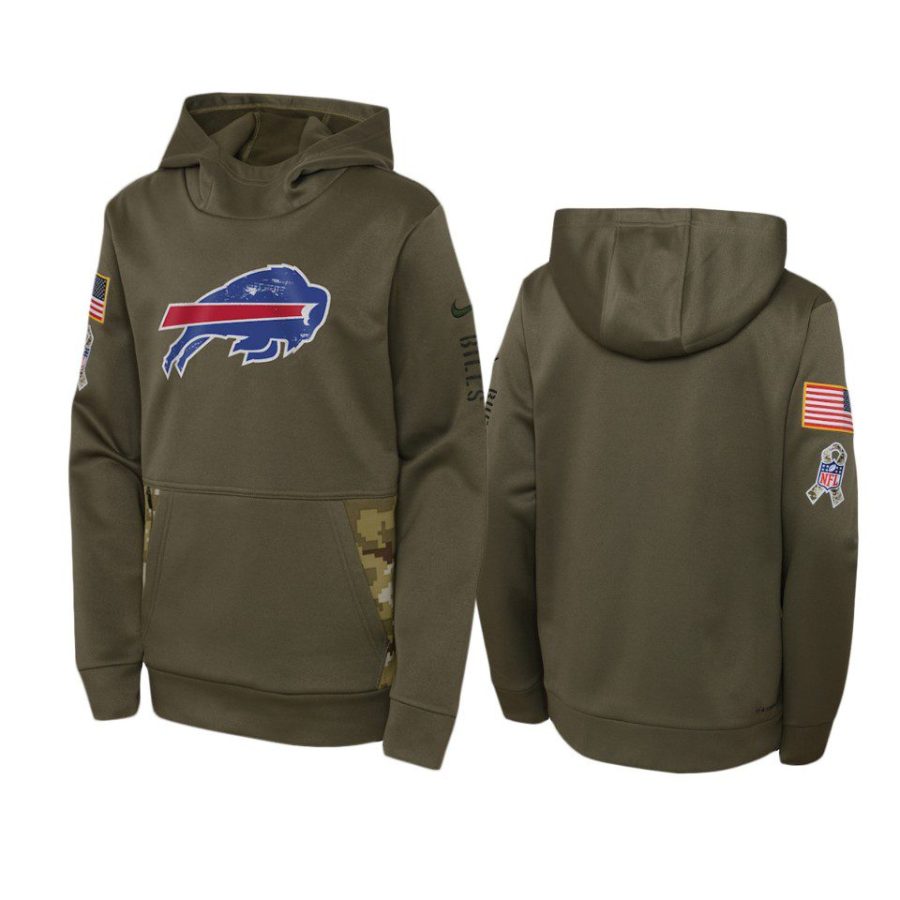 youth bills olive 2022 salute to service hoodie