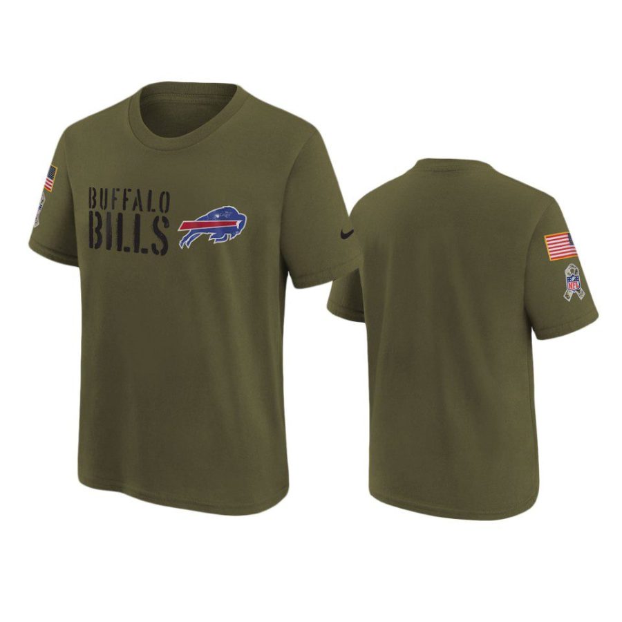 youth bills olive legend 2022 salute to service jersey