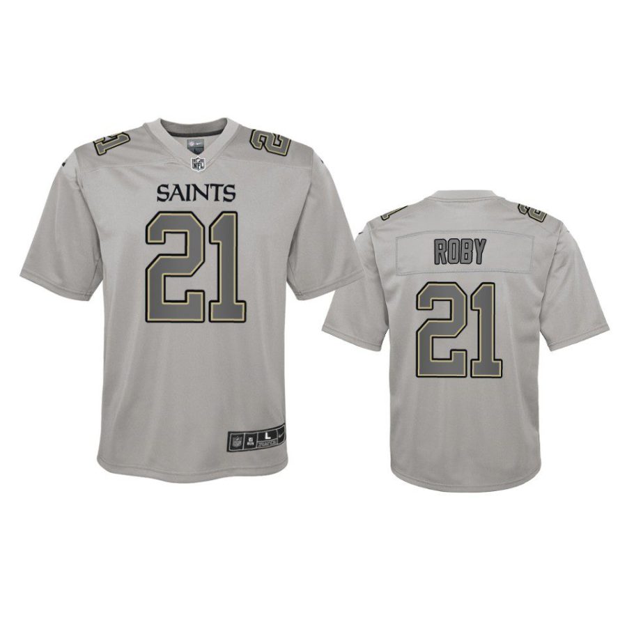youth bradley roby saints gray atmosphere fashion game jersey