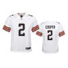 youth browns amari cooper game white jersey