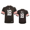 youth browns david bell game brown jersey