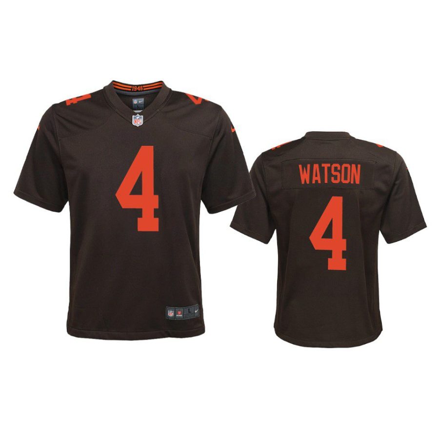 youth browns deshaun watson alternate game brown jersey