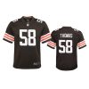 youth browns isaiah thomas game brown jersey