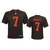 youth browns jacoby brissett alternate game brown jersey