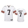 youth browns jacoby brissett game white jersey