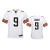 youth browns jakeem grant game white jersey