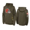 youth browns olive 2022 salute to service hoodie