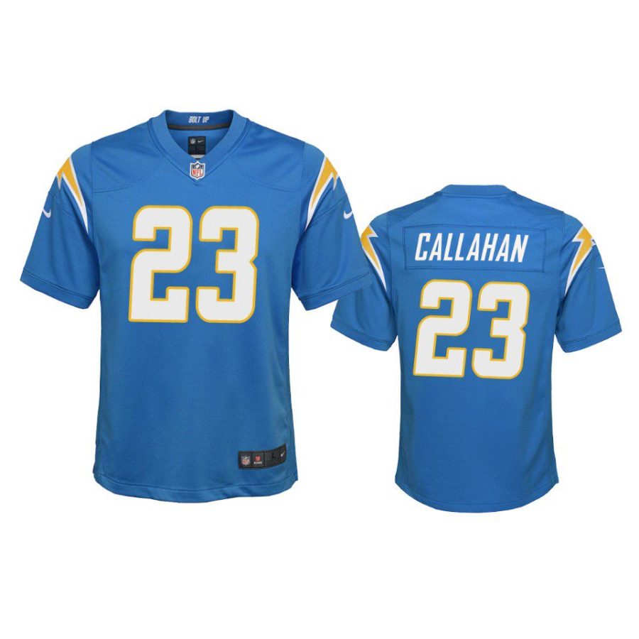 youth bryce callahan chargers powder blue game jersey