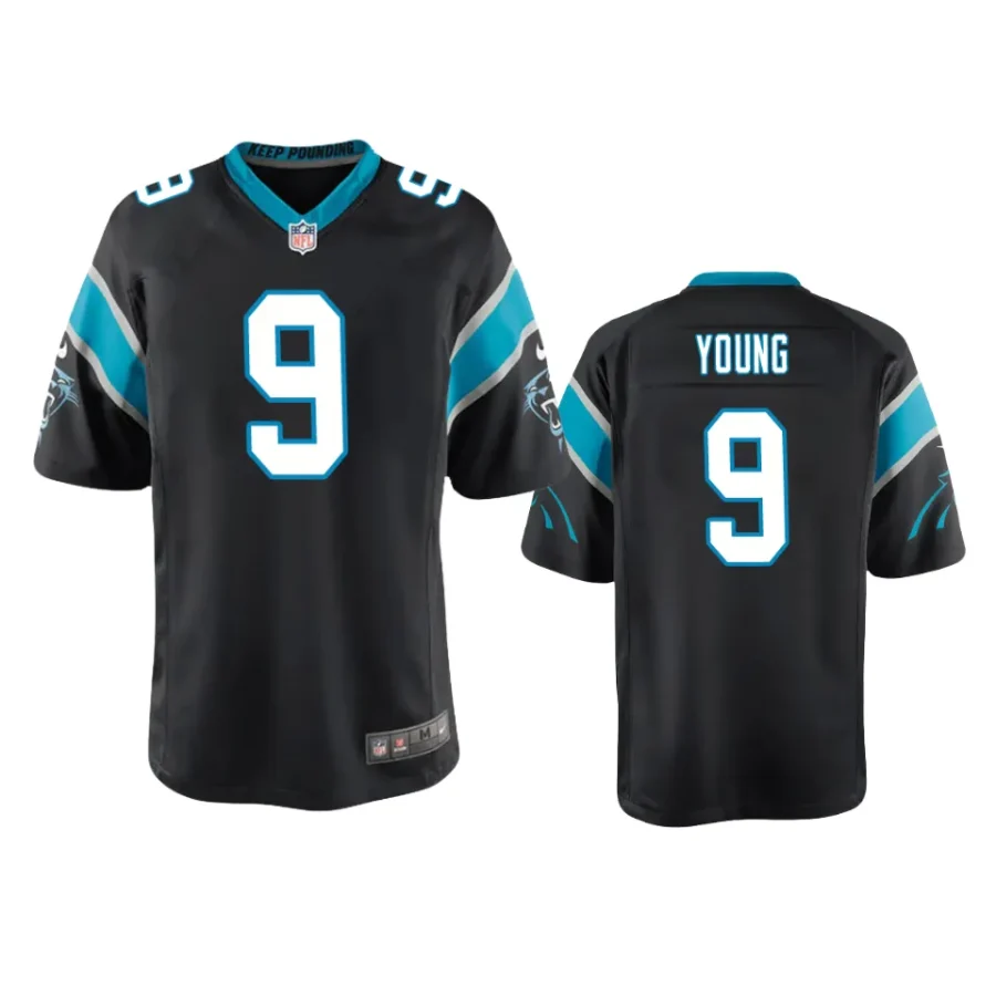 youth bryce young panthers black game jersey