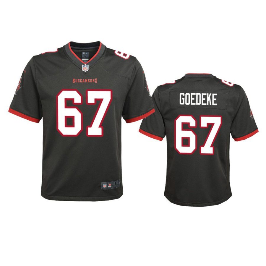 youth buccaneers luke goedeke alternate game pewter jersey