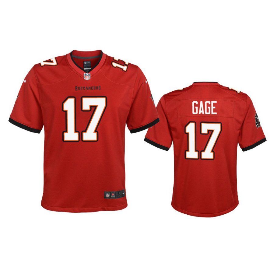 youth buccaneers russell gage game red jersey