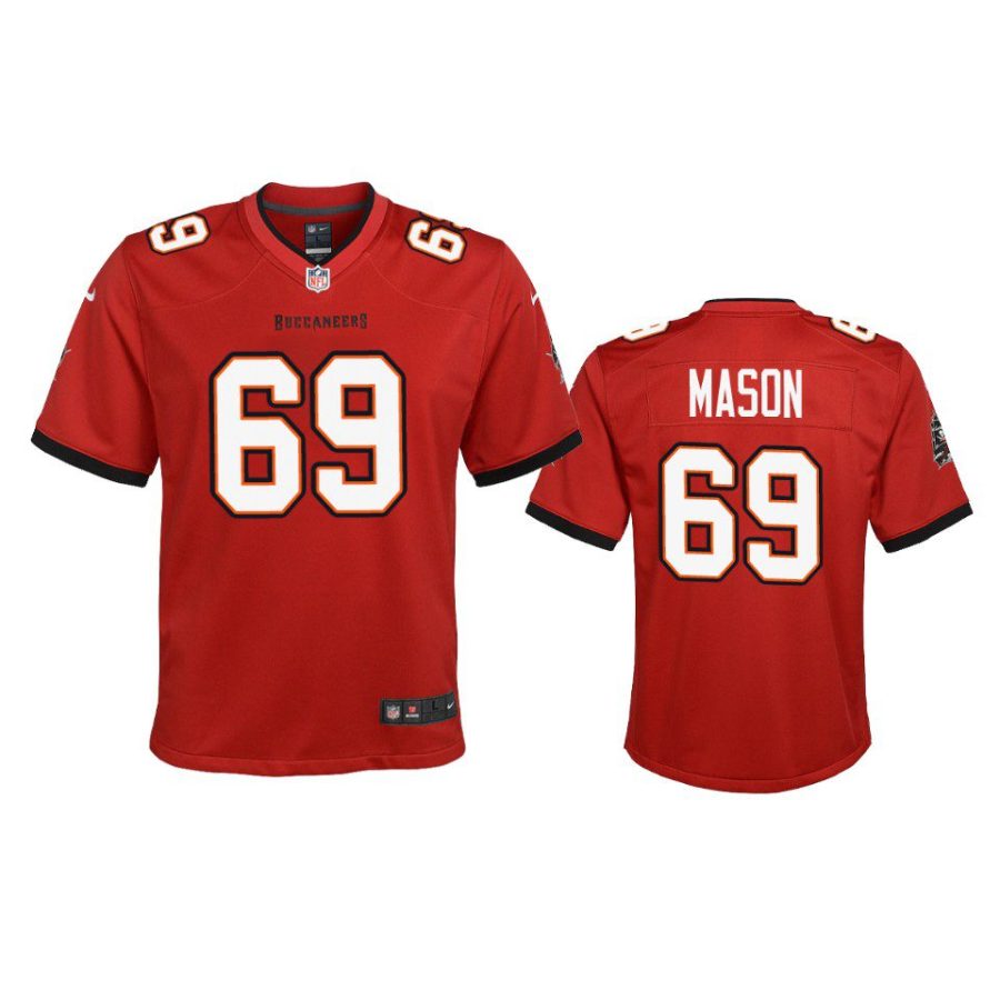 youth buccaneers shaq mason game red jersey