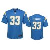 youth chargers deane leonard game powder blue jersey