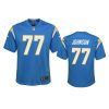 youth chargers zion johnson game powder blue jersey