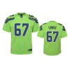 youth charles cross seahawks green game jersey