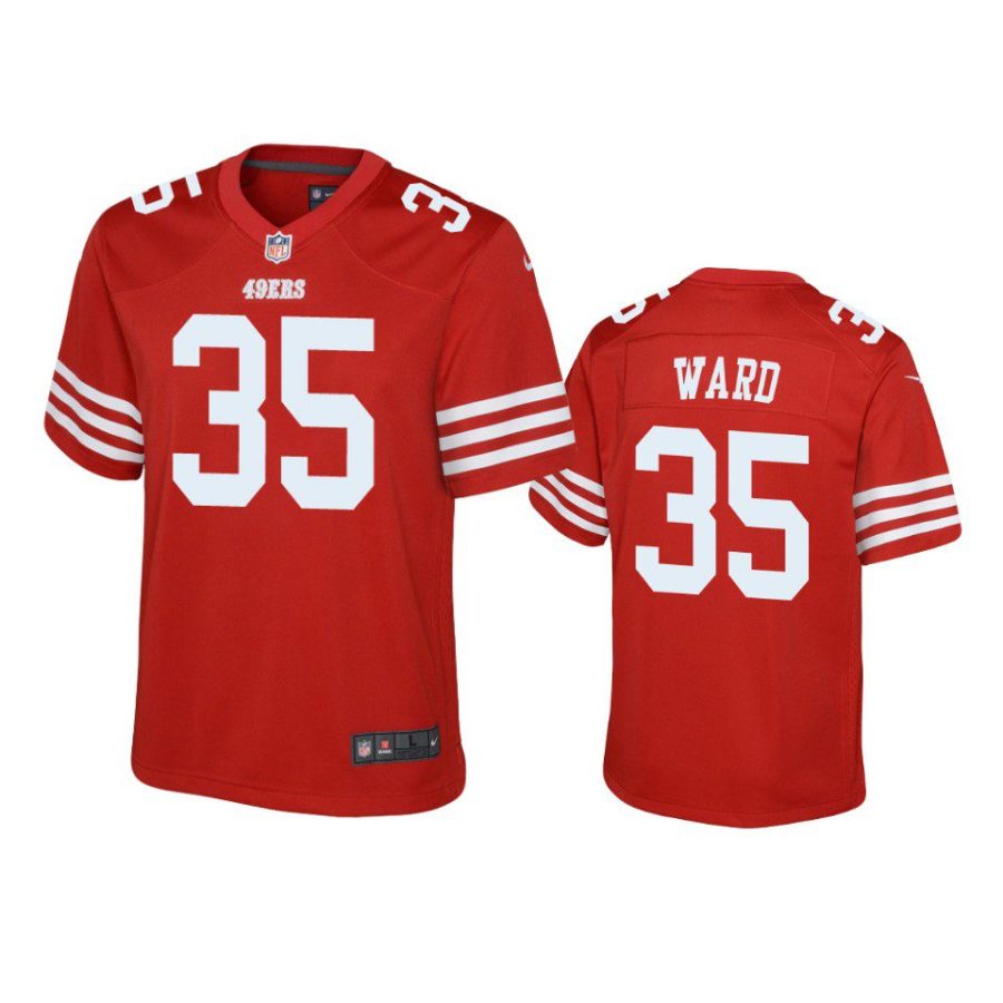 youth charvarius ward 49ers scarlet game jersey