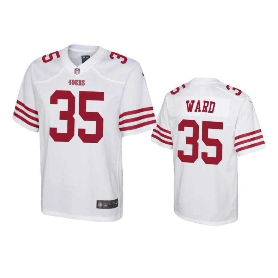 youth charvarius ward 49ers white game jersey