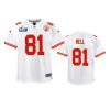 youth chiefs blake bell white game super bowl lvii jersey