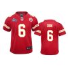 youth chiefs bryan cook red game super bowl lvii jersey