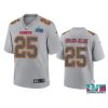 youth chiefs clyde edwards helaire gray atmosphere super bowl lvii jersey