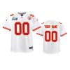 youth chiefs custom white game super bowl lvii jersey