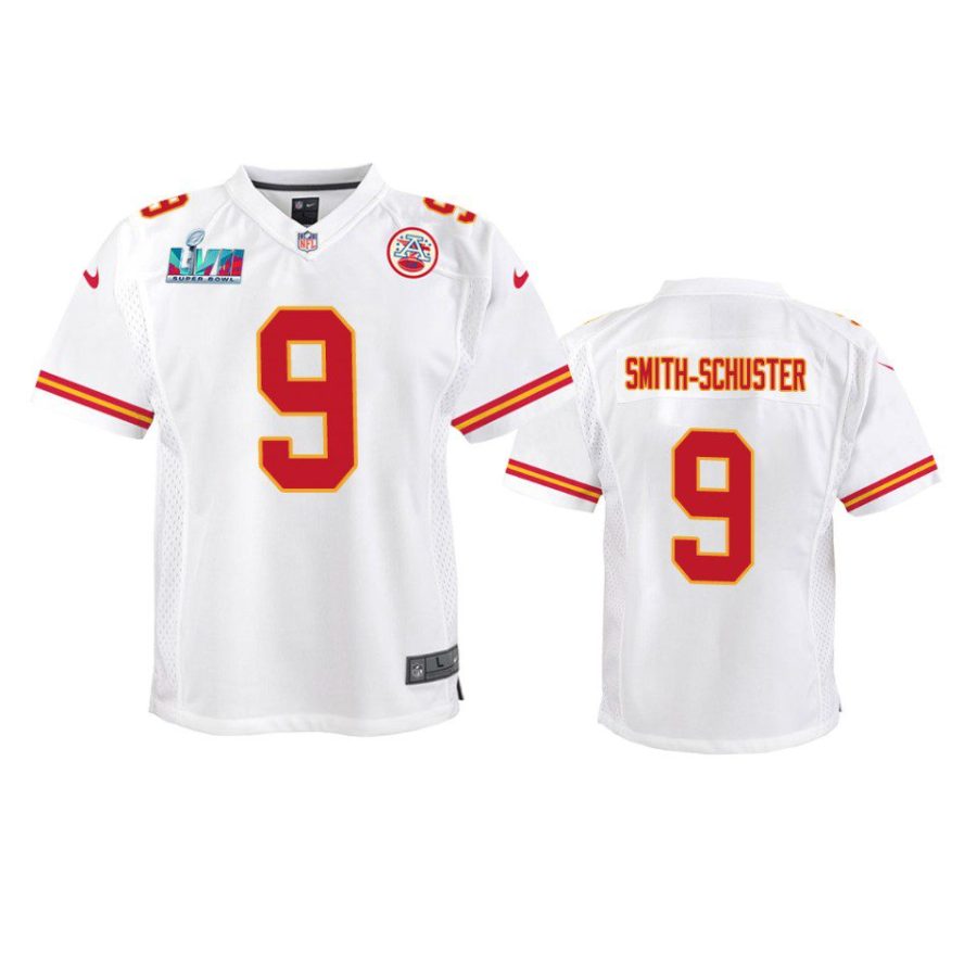 youth chiefs juju smith schuster white game super bowl lvii jersey