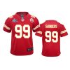 youth chiefs khalen saunders red game super bowl lvii jersey