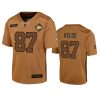 youth chiefs travis kelce brown limited 2023 salute to service jersey