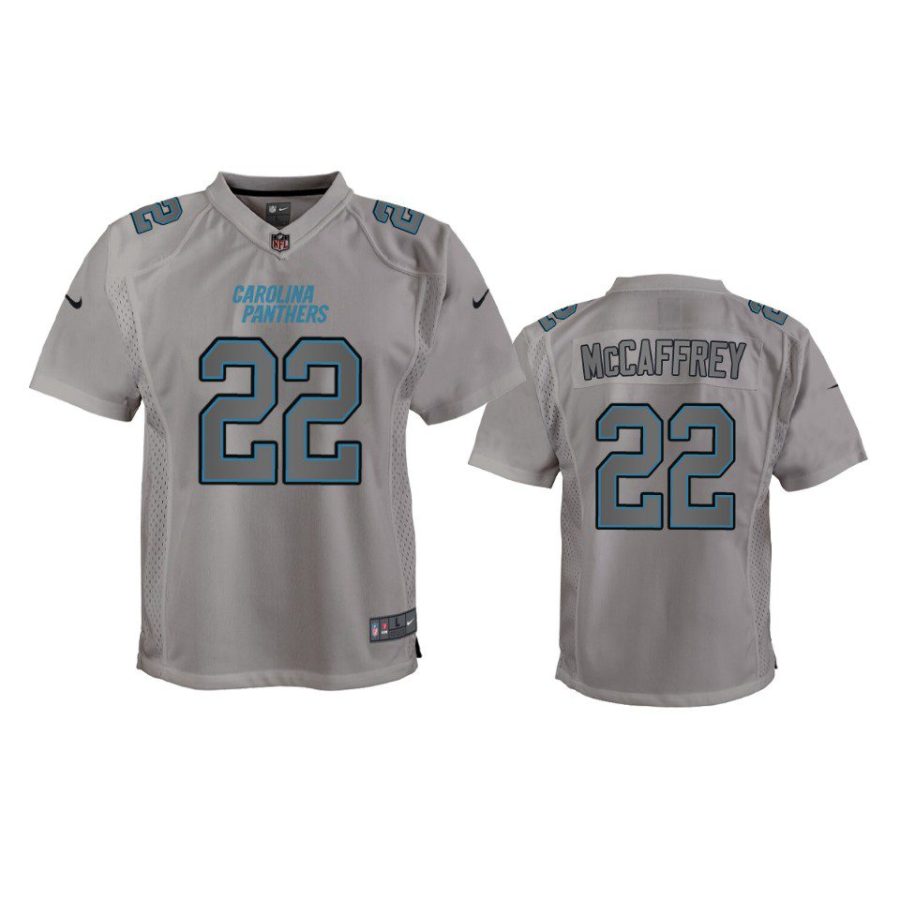 youth christian mccaffrey panthers gray atmosphere fashion game jersey