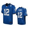 youth colts andrew luck indiana nights game royal jersey