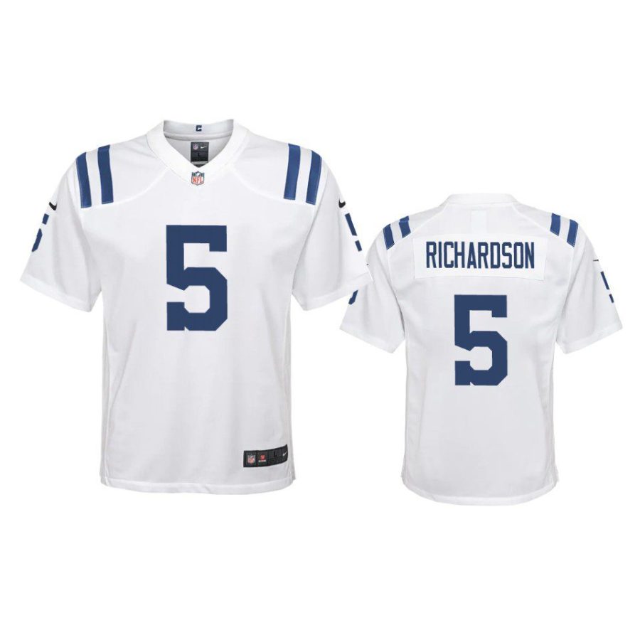 youth colts anthony richardson game white jersey