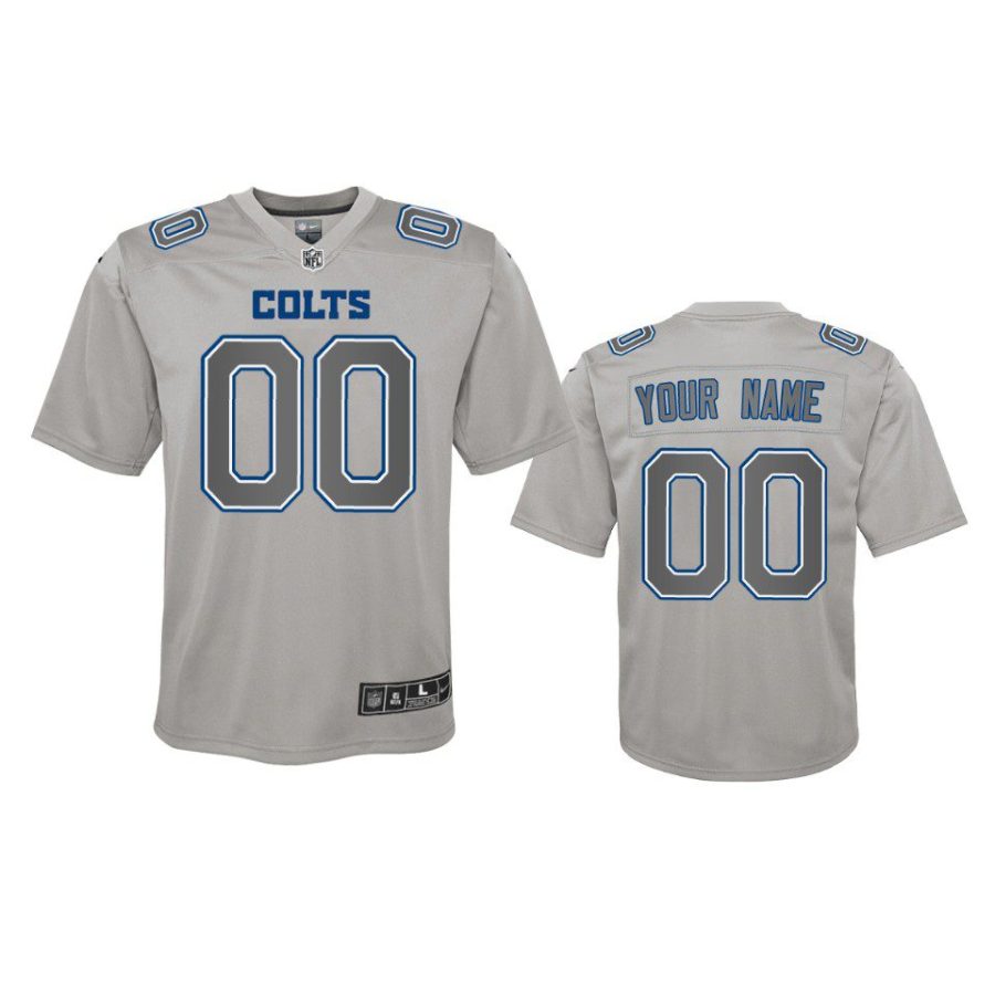 youth colts custom atmosphere fashion game gray jersey