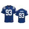 youth colts eric johnson game royal jersey