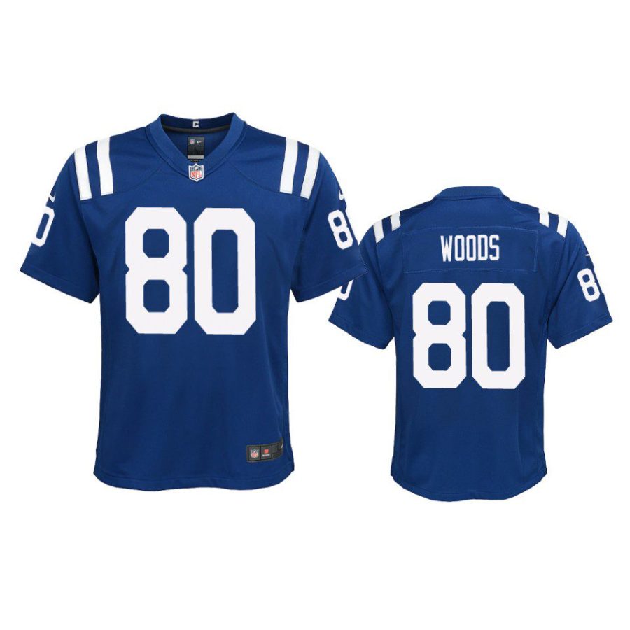 youth colts jelani woods game royal jersey