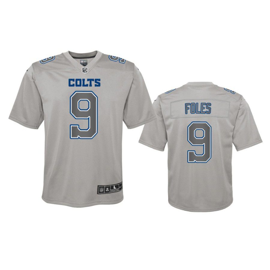 youth colts nick foles atmosphere fashion game gray jersey