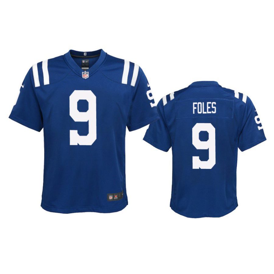 youth colts nick foles game royal jersey