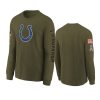 youth colts olive team logo long sleeve 2022 salute to service jersey