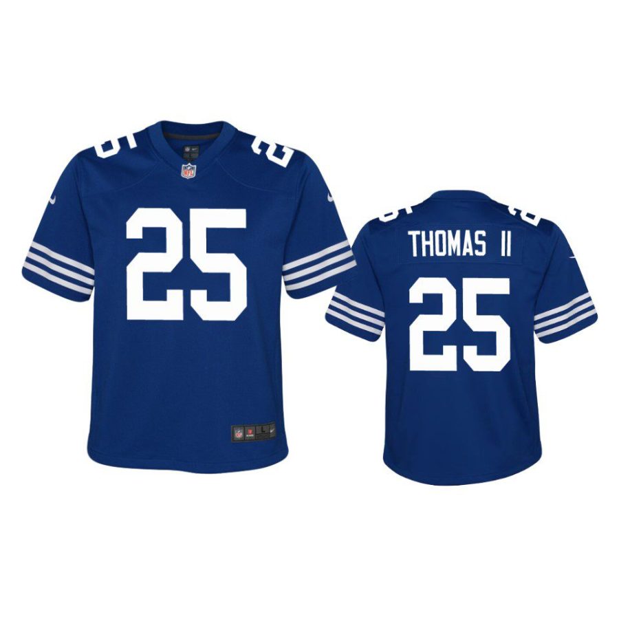 youth colts rodney thomas ii alternate game royal jersey